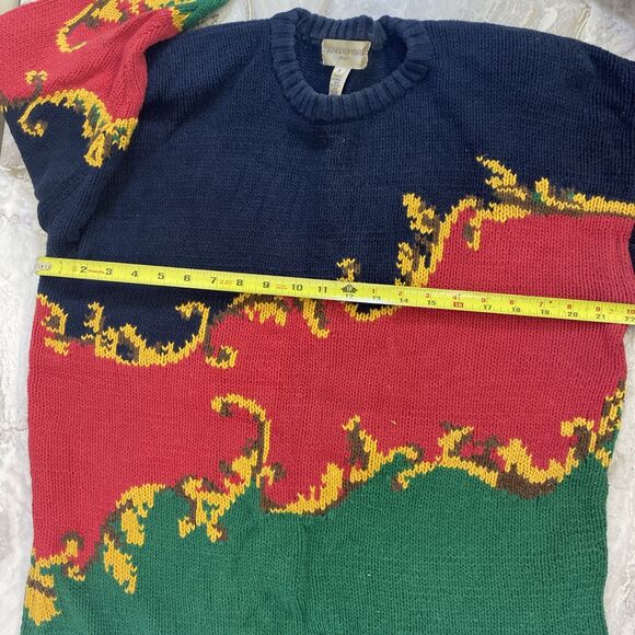 Vintage Jones New York Sweater Womens Medium Linen Blend Pullover Christmas - Picture 2 of 5